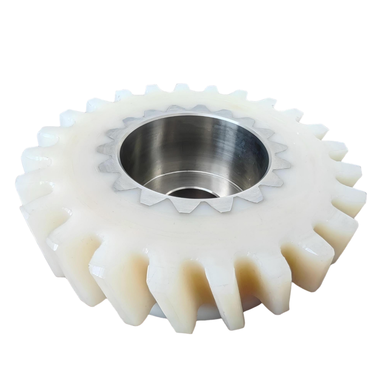 Metal Insert Nylon Gears-white